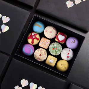 Set de Bombas de <span class=keywords><strong>Baño</strong></span> Artesanales de Lujo Personalizadas con Bajo MOQ, Burbujeantes y Efervescentes para Niños, Orgánicas, Veganas, con Forma de Helado y Cupcake - Product Image 1