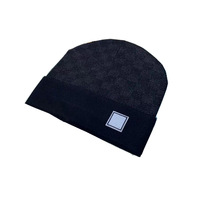 Topi Beanie Pola Geometris Musim Dingin untuk Pria Wanita, Rajutan Lembut dan Elastis dengan Manset, untuk Olahraga Luar Ruangan dan Penggunaan Sehari-hari di Cuaca Dingin