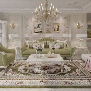 Canapé sectionnel Runwood style palais français de luxe, en bois massif sculpté, style néo-classique européen, pour salon, mobilier de villa - Product Image 4