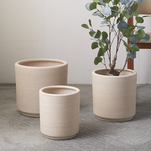 Pots à fleurs en céramique ronds en gros, plusieurs tailles, grands pots pour plantes, décoration intérieure - Product Image 5