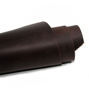 Primo strato di pelle Crazy Horse color caffè, fatta <span class=keywords><strong>a</strong></span> mano, in cuoio di vacchetta, stile retrò europeo e americano, per valigie. - Product Image 2