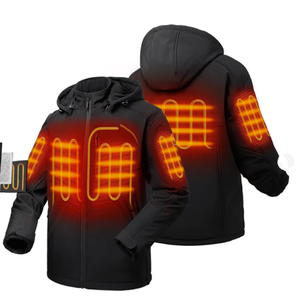 جاكيت رجالي يعمل بالبطارية مخصص USB ملابس ساخنة سوفتشيل مقاوم للماء ملابس عمل شتوية - Product Image 2
