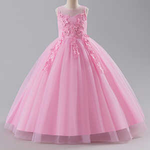 Di alta qualità per bambini nuova ragazza <span class=keywords><strong>elegante</strong></span> formale bambino festa di compleanno <span class=keywords><strong>vestito</strong></span> moda ragazza fiore abito da sposa carino - Product Image 5