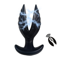 Vibromasseur sans fil télécommandé en silicone souple et ABS, plug anal, masseur de prostate, jouet sexuel pour couple adulte, noir