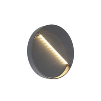 Lumière d'escalier LED murale intérieure/extérieure en aluminium au design moderne, étanche IP65, noir/gris, pour couloir, escalier, passage