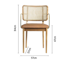 Wholesale <b>outdoor</b> rattan French bistro <b>chairs</b>, weather-resistant, <b>stackable</b>, suitable for patios, balconies, hotels, restaurants - Product Image 6
