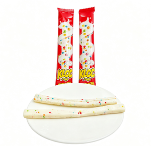 BESTAR Guloseimas em Bastão Crocante com Sabor de Morango, Tiras Mastigáveis com Granulados Coloridos, Pacote com 30 Unidades, Lanche Doce para Crianças - Product Image 3