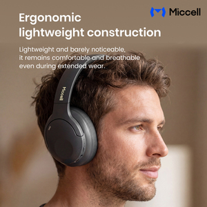 <span class=keywords><strong>Casque</strong></span> sans fil à réduction de <span class=keywords><strong>bruit</strong></span> Miccell, circum-auriculaire, avec ANC ENC BT 5.4, pour les trajets domicile-travail, les voyages, le bureau à domicile - Product Image 3