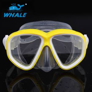 Máscara de buceo Tillywally con dos ventanas antivaho para adultos, rojo, negro, amarillo, azul oscuro, azul cielo, MK-500 - Product Image 2