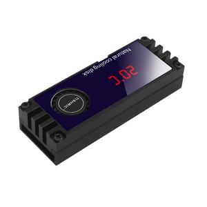 Dissipatore di Calore TISHRIC in Alluminio per SSD M2 2280 22110, Raffreddamento per Disco Rigido con Pad Termico, Ventola e Display della Temperatura - Product Image 1