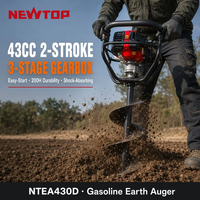 Tarière thermique 43CC, perceuse de sol professionnelle de 10 pouces, machine de forage de trous pour l'extérieur