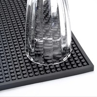 Nouveau design de tapis de bar en silicone écologique avec logo et taille personnalisables