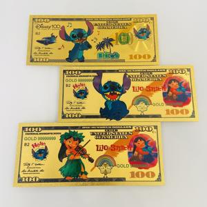 Billetes Conmemorativos con Diseño de Lilo y Stitch en Lámina Dorada - Product Image 4