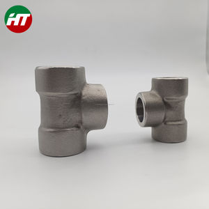 SUS316Ti 1.4571 S31635 320S31 ANSI B16.11 Fittings-316Ti de tuyaux en acier forgé coude en acier inoxydable forgé té forgé" - Product Image 1