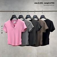 Kaos Wanita Slim Fit Streetwear Katun Kaos Grafis Y2K Crop Top untuk Wanita Musim Panas Kaos Dasar Grosir
