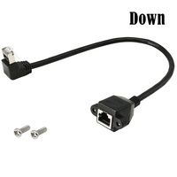 1FT RJ45 Female ke Female Screw Panel Mount Ethernet LAN jaringan kabel ekstensi OEM Cat 8 Ethernet Cable CAT 5 Sftp Cat 8 20cm
