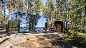 Cabina Contenitore in Acciaio Europeo con Vetro a Specchio Riflettente, Guest House Invisibile <span class=keywords><strong>per</strong></span> <span class=keywords><strong>Glamping</strong></span> di Lusso e Ritiri nella Natura - Product Image 2