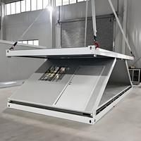 Maison conteneur pliable empilable Z Fold 20 pieds, bâtiment préfabriqué compact, hébergement d'urgence