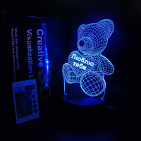 Lampe 3D certifiée CE Rohs, lampe 3D en forme de Tour Eiffel, lampe 3D durable, économie d'énergie, lampe 3D chaton, veilleuse de dessin animé
