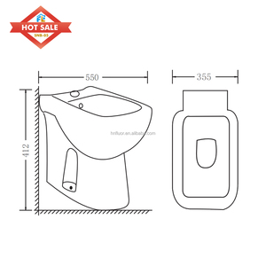 Bidet en céramique antibactérien SGS avec glaçure anti-taches aux ions d'argent, spécial centres de maternité post-partum - Product Image 2