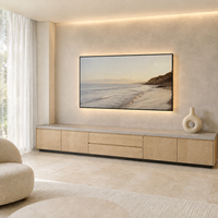 Meuble TV moderne de luxe sur mesure avec tiroirs de rangement, meuble TV en bois pour salon, mobilier de maison