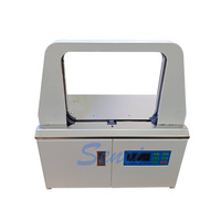 SS-RJ3000 Automatische Umreifungsmaschine für 12mm OPP-Bänder, Bündelungsmaschine für Kleinpakete, Leichtkabel, Etiketten und Rechnungen