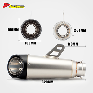 Tubo de escape RS para motocicleta para locomotora, sección trasera SC colgante alta, modelos compatibles <span class=keywords><strong>MT09</strong></span> R6 GSX Z900 NK XMAX <span class=keywords><strong>KTM</strong></span> - Product Image 6