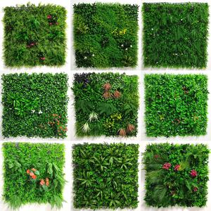 Panel de pared de césped artificial para exteriores con certificación UV, Seto de boj de bonsái sintético de plástico para fiestas, decoración de pared para uso en interiores - Product Image 1