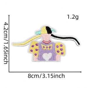 Iron on Embroidered Girl Powder Cute Girl Baby Soother Uterus <b>Balloon</b> Dog Patches for Clothes Bag <b>Decoration</b> - Product Image 5