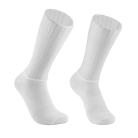 Chaussettes antidérapantes d'été en silicone pour hommes, tricotées à la ligne blanche, pour cyclisme, vélo, course à pied, calcetines, ciclismo