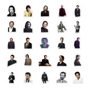50 pièces <span class=keywords><strong>célèbre</strong></span> film d'<span class=keywords><strong>acteur</strong></span> musulman image Keanu Reeves autocollant - Product Image 5