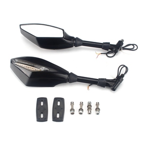 Espejo retrovisor LED para motocicleta Honda, <span class=keywords><strong>Suzuki</strong></span>, Kawasaki, Ducati, Yamaha, indicador de señal de giro de 10mm, 2 uds. - Product Image 1
