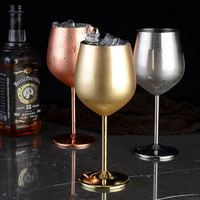 Gobelet Verre à Vin Tasse à Cocktail Or Rose Gobelet Métal Vin Acier Inoxydable Moderne Personnalisé Fête D'affaires 500ml Cadeaux D'affaires 10
