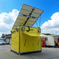 Atelier préfabriqué résistant aux intempéries à énergie solaire de conception industrielle, cabine extérieure, stockage, équipement en panneaux sandwich