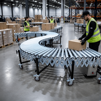 Convoyeur à rouleaux motorisé LIANGZO télescopique, flexible et extensible pour le chargement et le déchargement de conteneurs de camions en entrepôt sans quai