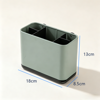 Organisateur mural minimaliste Define en argent mat avec cadre en acier inoxydable 430, compartiments en ABS et doublures en PP