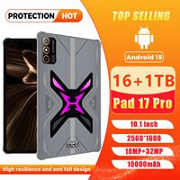 Tablette de jeu Pad 17 Pro 11 pouces 120Hz AMOLED 16 Go de RAM 1 To 108MP Caméra 8000mAh Charge rapide 5G Double SIM GPS Lumières colorées