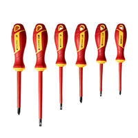 Tournevis isolés VDE ergonomiques pour électriciens, outils à main de fixation, efficaces et sûrs