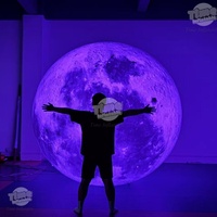 Ballon publicitaire géant en PVC, résistant aux UV, avec éclairage RGB changeant, pour événements, de 1 à 5 mètres, étanche