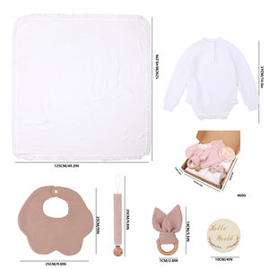 Set Hadiah Bayi Baru Lahir 2024 Set Hadiah <span class=keywords><strong>Baby</strong></span> Shower Selimut Rumbai Bayi Rantai Empeng Jumpsuit Bayi Teether Kelinci Kotak Hadiah Kelahiran - Product Image 2