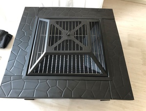 Mesa de hoguera multifuncional al por mayor de alta calidad, mesa de acero negro <span class=keywords><strong>para</strong></span> <span class=keywords><strong>leña</strong></span> al aire libre, <span class=keywords><strong>chimenea</strong></span> <span class=keywords><strong>para</strong></span> <span class=keywords><strong>cocinar</strong></span> - Product Image 5
