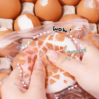 Jouet Squishy en Silicone en Forme d'Œuf de Caille, Jouet Anti-Stress à Presser, Jouet de Décompression à Usage Unique pour Enfants et Adultes