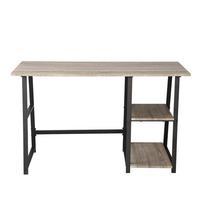 Bureau d'ordinateur moderne minimaliste en noyer, réglable en hauteur, avec rangement pliable, montage facile, certifié ISO9001 pour le bureau à domicile