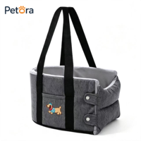 Petora - Sac de transport pour animaux de compagnie personnalisé avec logo, résistant aux rayures, lavable, matelassé, petit modèle pour chien et chat, portable, pour le camping, lit pour animaux de compagnie