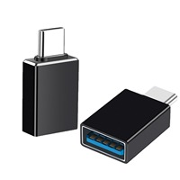 Adaptateur OTG Type-C vers USB 3.2 en alliage d'aluminium pour téléphones mobiles et ordinateurs