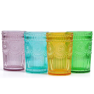 Aeofa-taza de vidrio ámbar con revestimiento de iones, vaso de vidrio delgado, Estilo vintage, 13,5 oz - Product Image 5