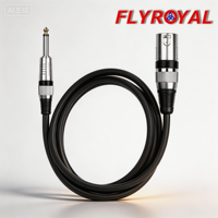 Câble audio professionnel XLR femelle 3 broches en alliage de zinc vers jack mono 6,35 mm, assemblage personnalisé pour microphone, mixeur et haut-parleur