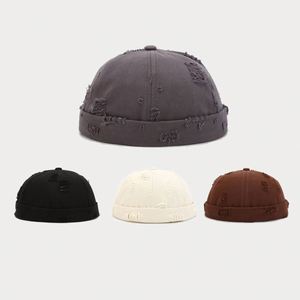 2024 Autumn Fall New Arrival Trendy Worn Out Brimless Dad <b>Hat</b> Baseball Cap Distressed Docker <b>Hat</b> - Product Image 2
