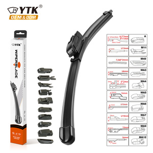 Lames d'essuie-glace souples sans cadre YTK 2025 pour vitres de voiture, vente en gros, avec 10 adaptateurs - Product Image 6
