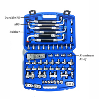 Kit d'outils de détection de fuite de climatisation automobile 56 pièces, outil de réparation de détection de compresseur pour camion